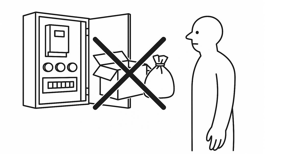 Mag ik spullen opbergen in de meterkast? | Elektricien.nl Mag ik spullen opbergen in de meterkast?